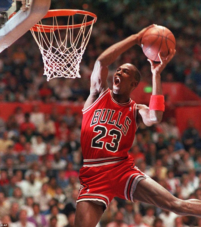 michael jordan #23 red jersey